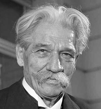 Portrait von Albert Schweitzer im hohen Alter